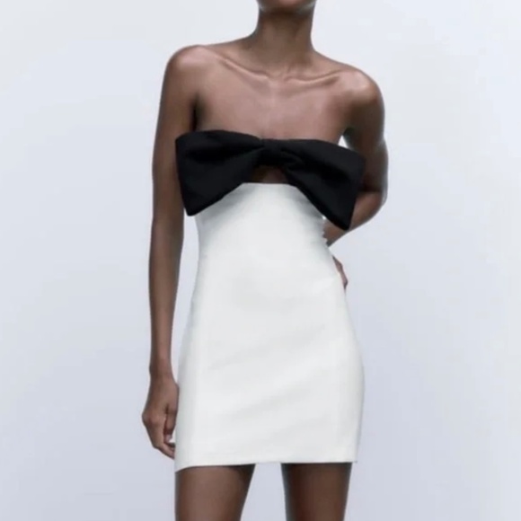 BNWT Zara Strapless Mini Dress - Picture 1 of 6